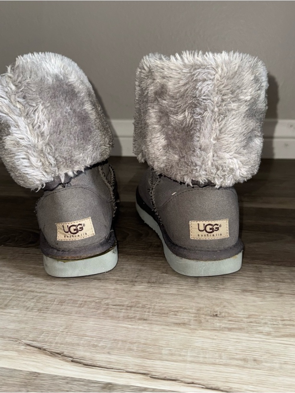 UGG Tall Suede Boots in Gray